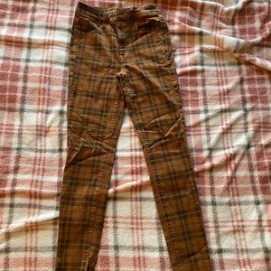 American eagle plaid jeans